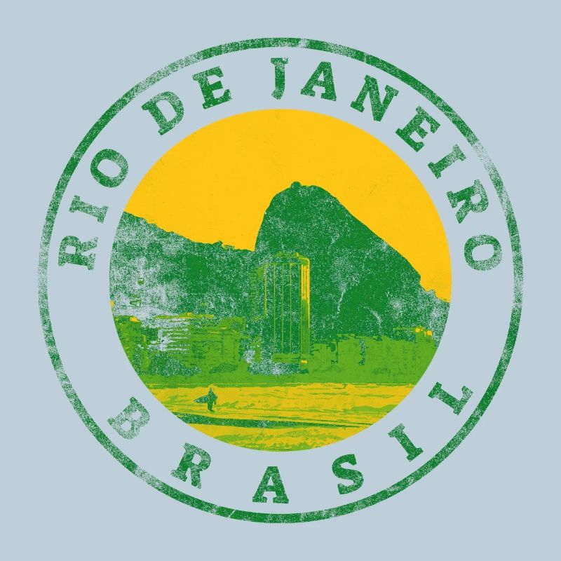 Rio de Janeiro Emblem: Beach & Mountains