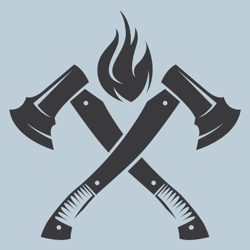 Axe Fire Fire Brigade Flame Symbol Operation Icon
