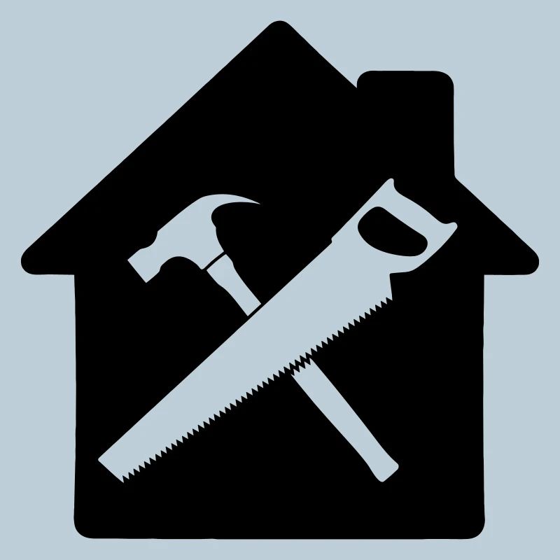 Construction de maison à logo d’outil de charpentier