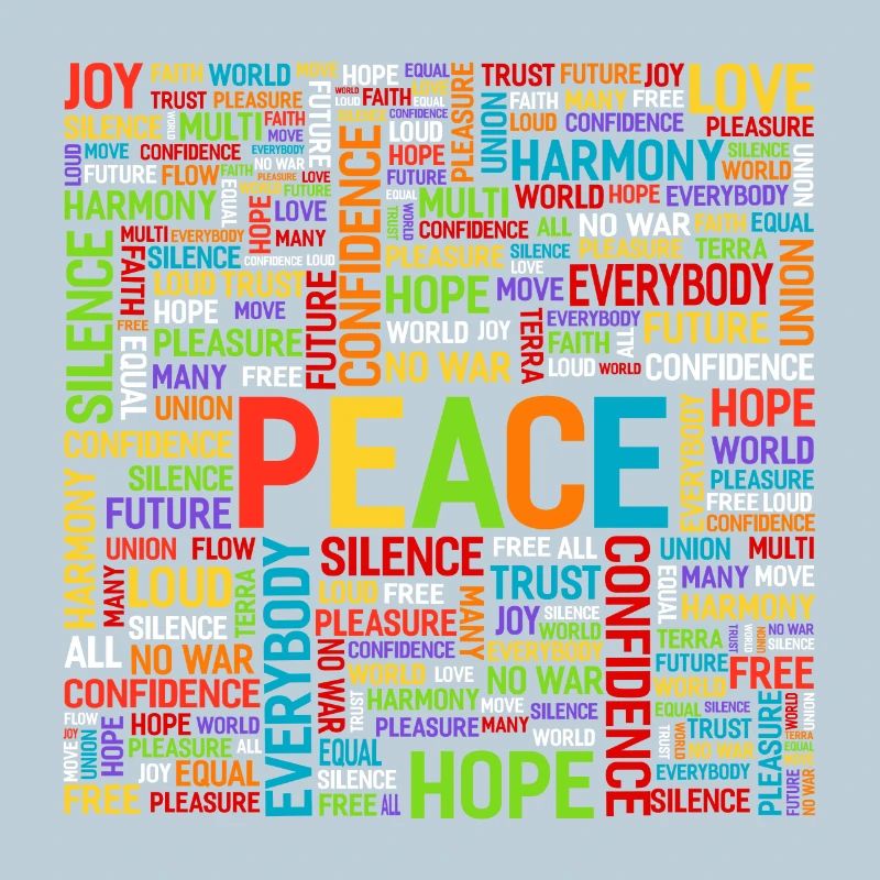 Peace Word Cloud – Hope & Harmony