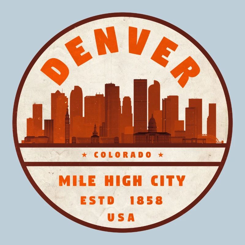 Denver Vintage Skyline Logo