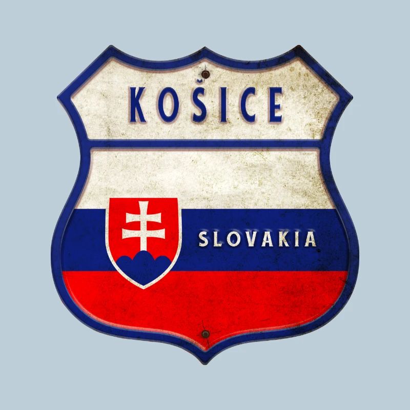 Design du drapeau de la Slovaquie à Košice