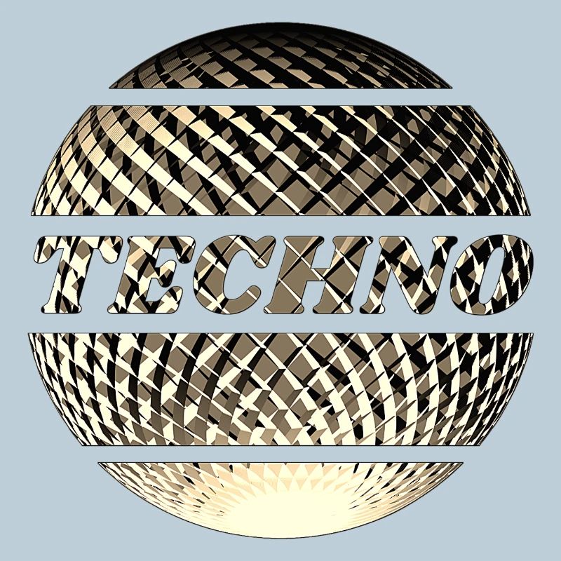 Techno Diskokugel gold