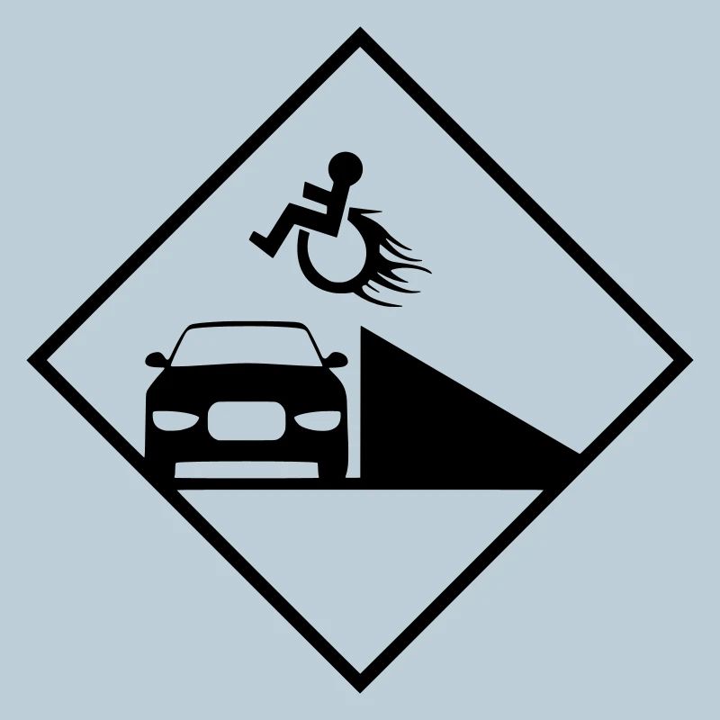 Rollstuhlfahrer springt über eine Rampe #