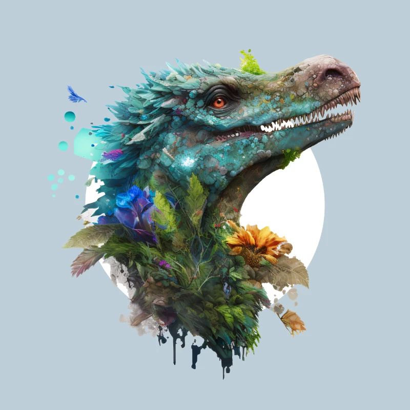 Blauer Velociraptor mit weißem Hintergrund