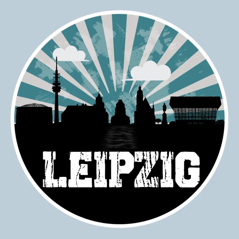 Leipzig Skyline Blue Hour