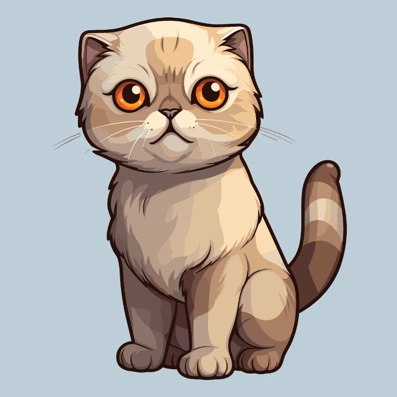 Chaton Scottish Fold de mauvaise humeur