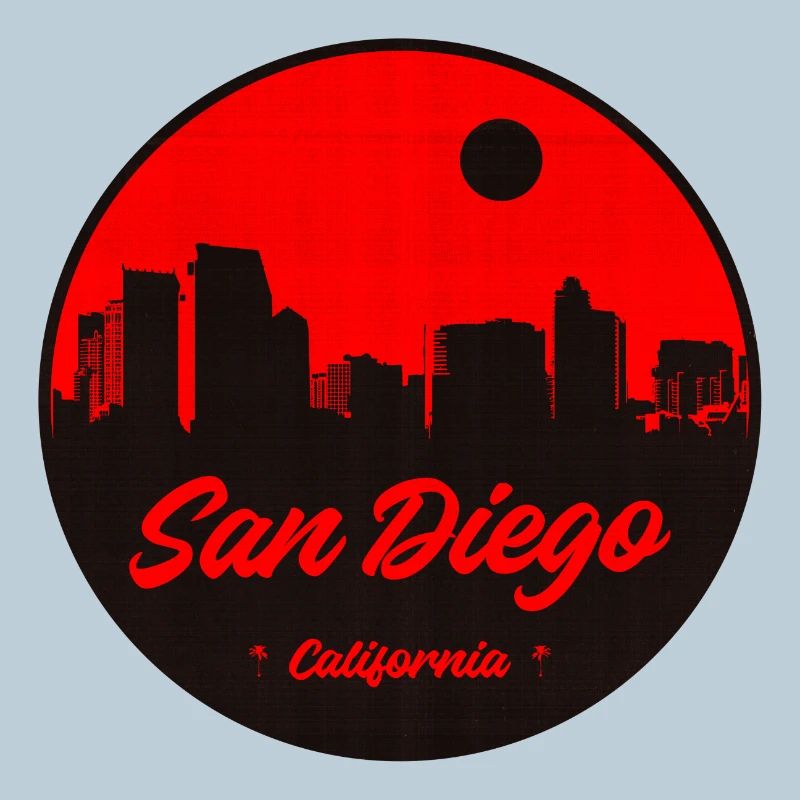 San Diego Skyline Red
