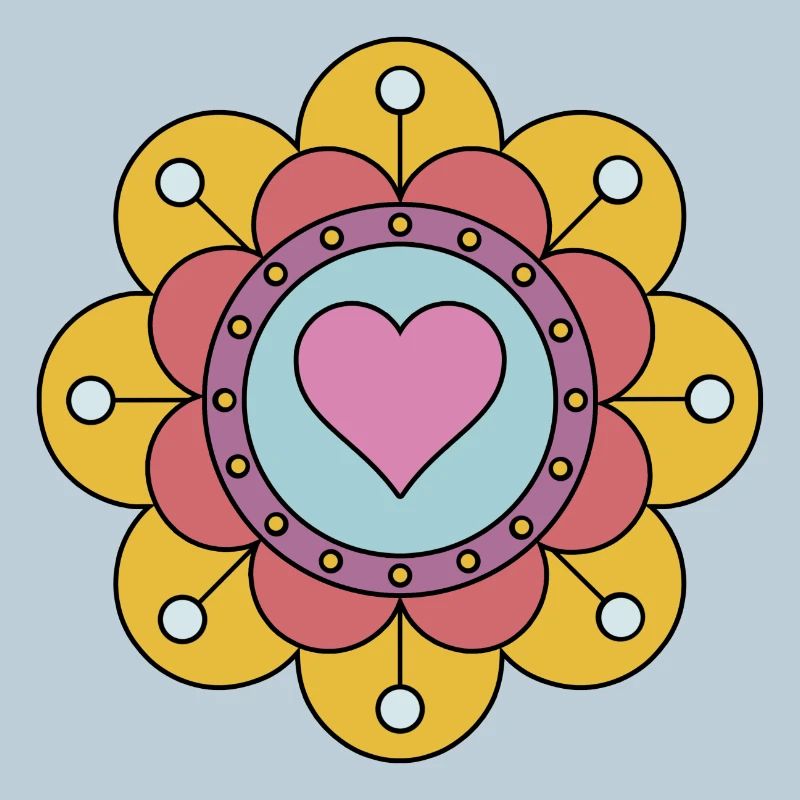 Niedliche Funky Hippie Boho Blume