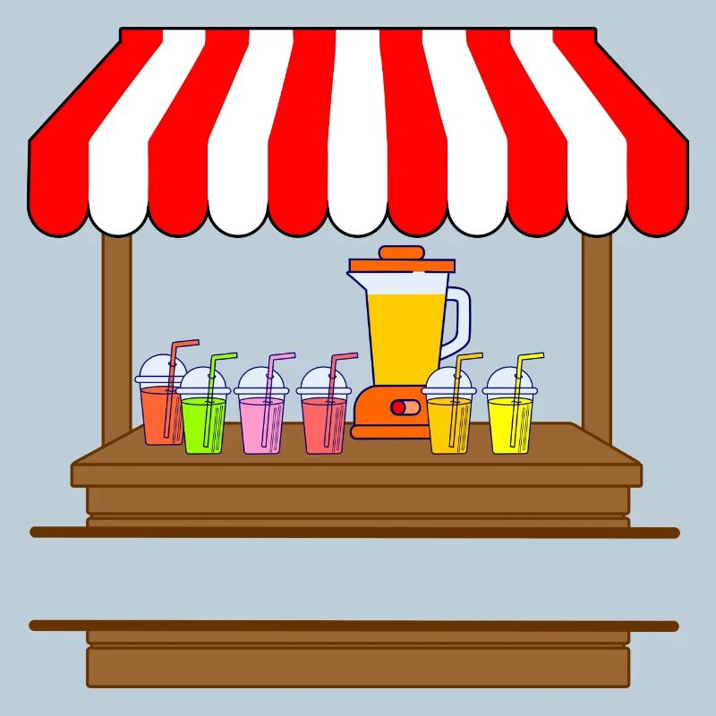 Étal du marché des smoothies