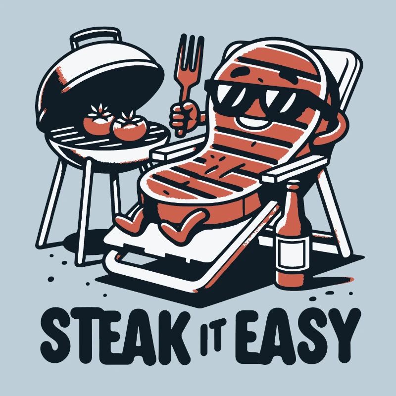 Steak It Easy Grilling Grill Gift Funny Chill