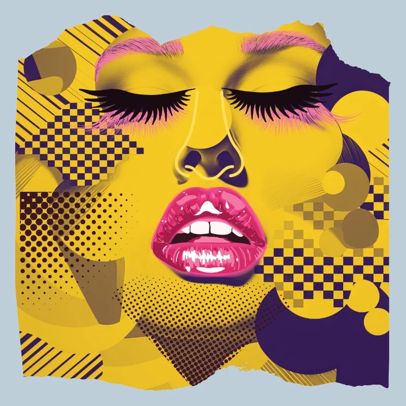 Pop Art Gelb und Pink