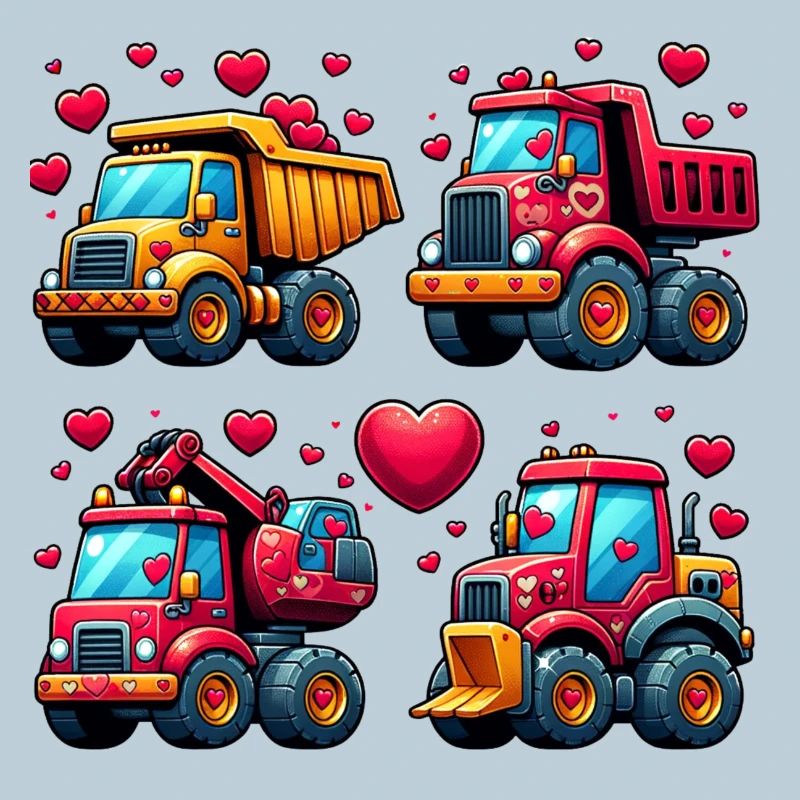 Tiny Builders' Affection - Construction T-Shirt