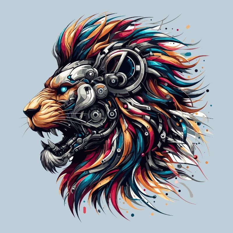 Lion Cyborg Robot Page Gift