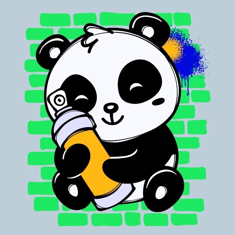 Graffiti Panda Drawing Illustration Spray Can