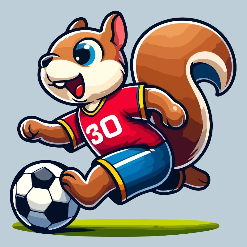Scamper Striker: Das Fußball-Eichhörnchen