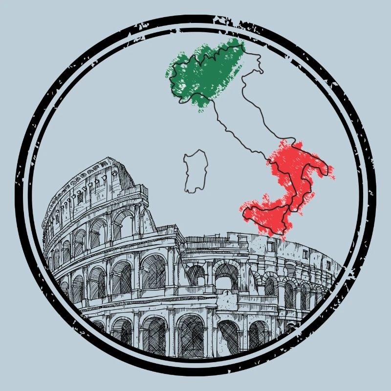 Carte de l’Italie aux couleurs du drapeau