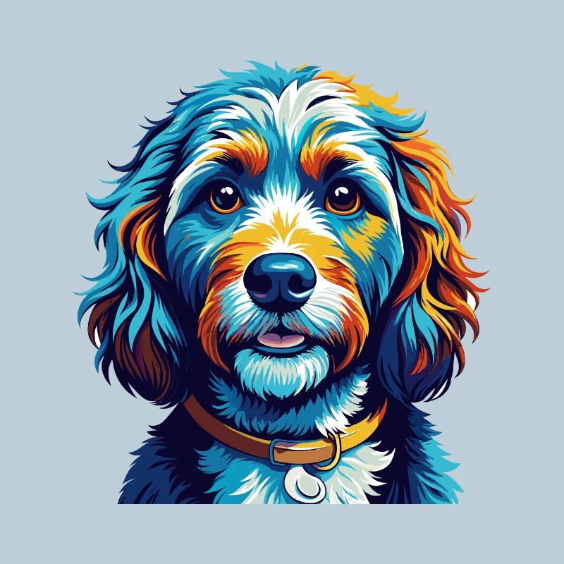 Cockapoo Chien Race Coloré Dessin Animé Kawaii
