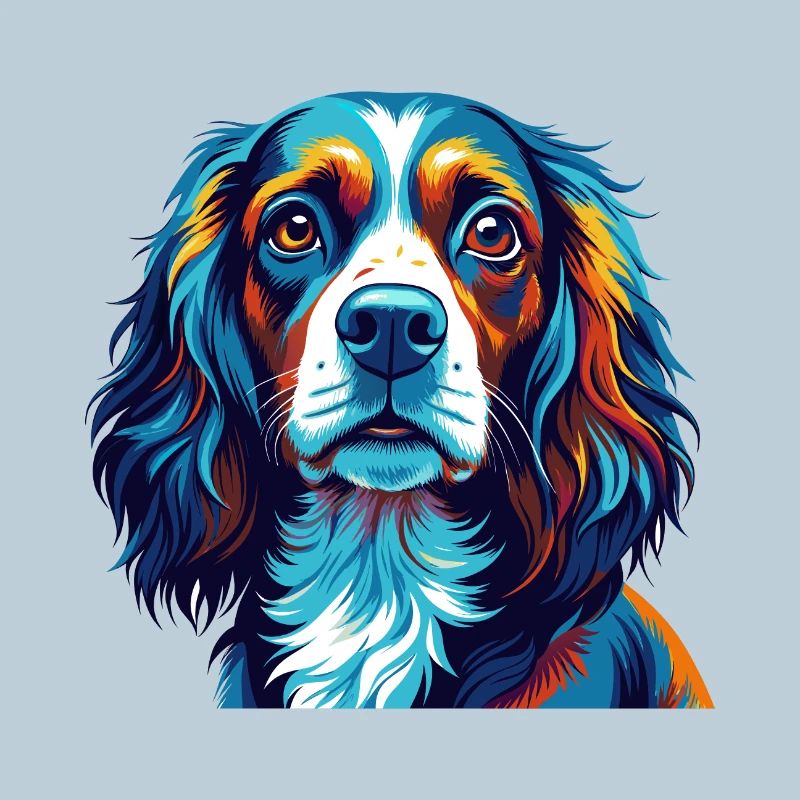 Pont Audemer Spaniel Hunderasse Karikatur Kawaii