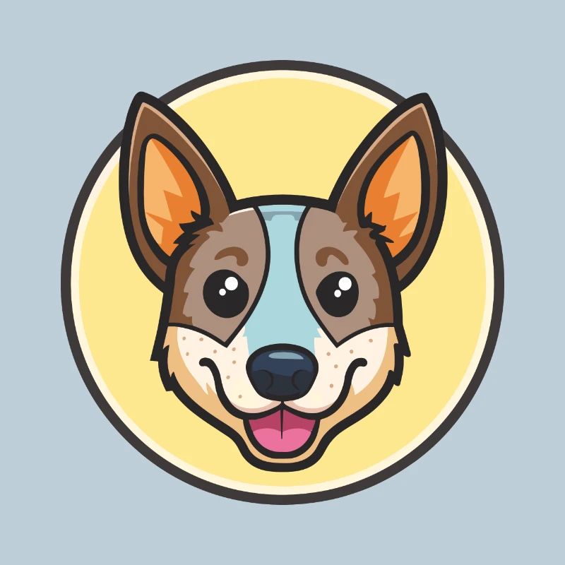 Australian Stumpy Tail Cattle Dog Breed Cartoon