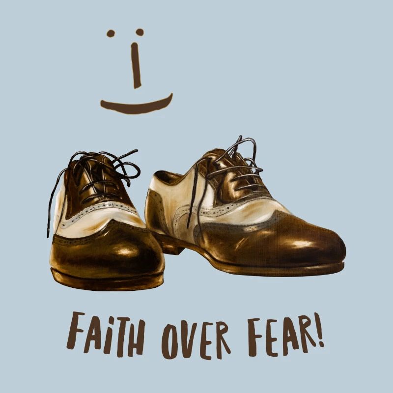 La foi triomphe de la peurConception de chaussures la foi sur la peur