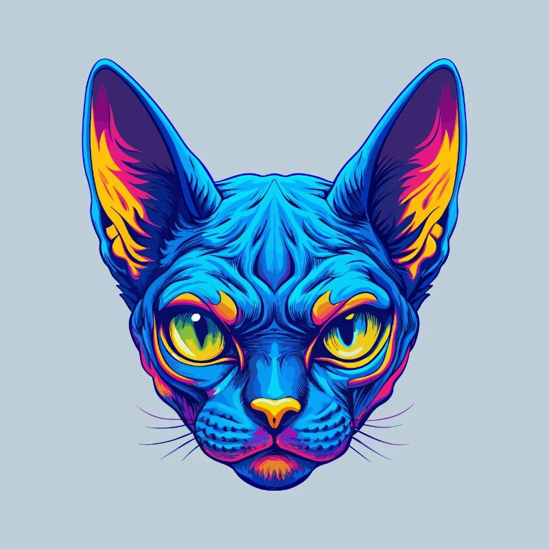 Devon Rex Cat Breed Cartoon Kawaii Animal Pet