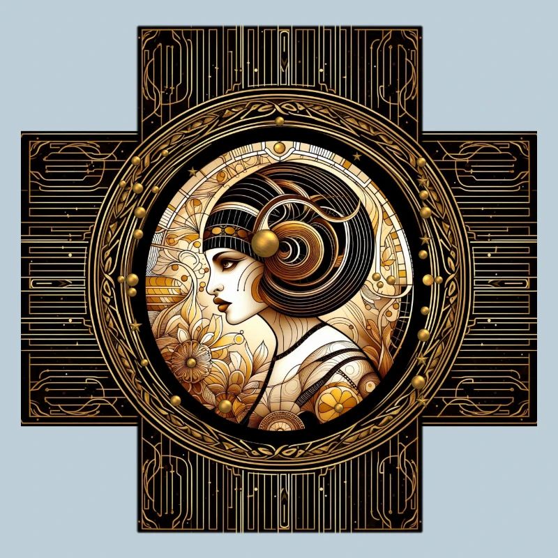 Goldene Art Nouveau Sternzeichen Widder