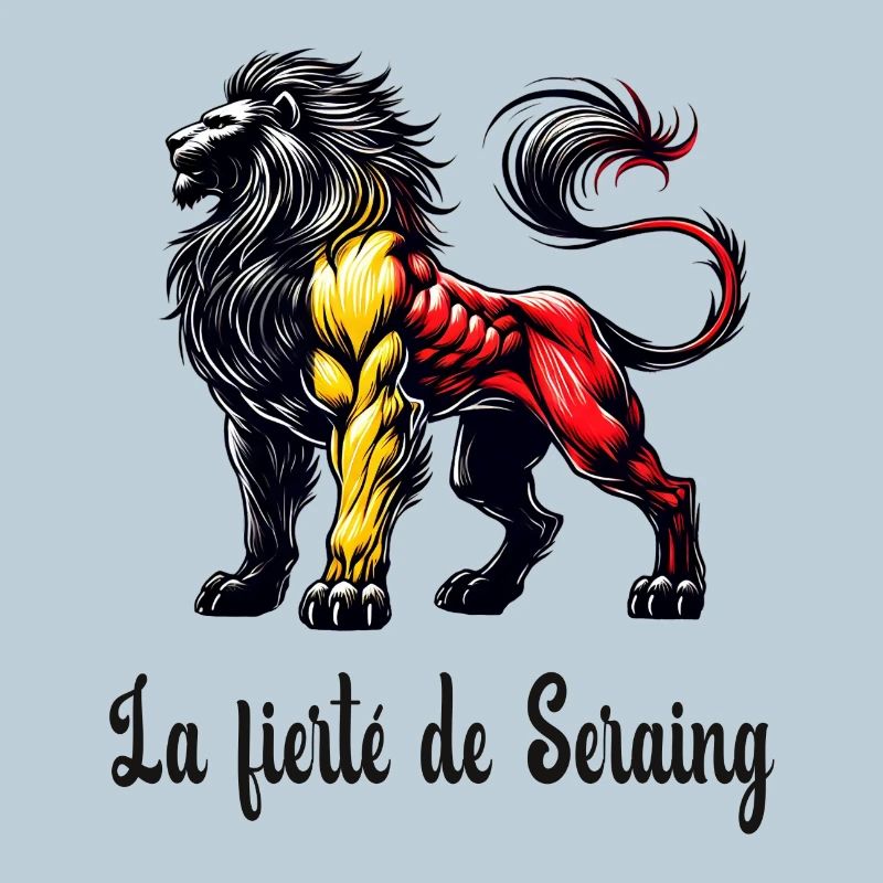 Motif du drapeau du lion de Seraing