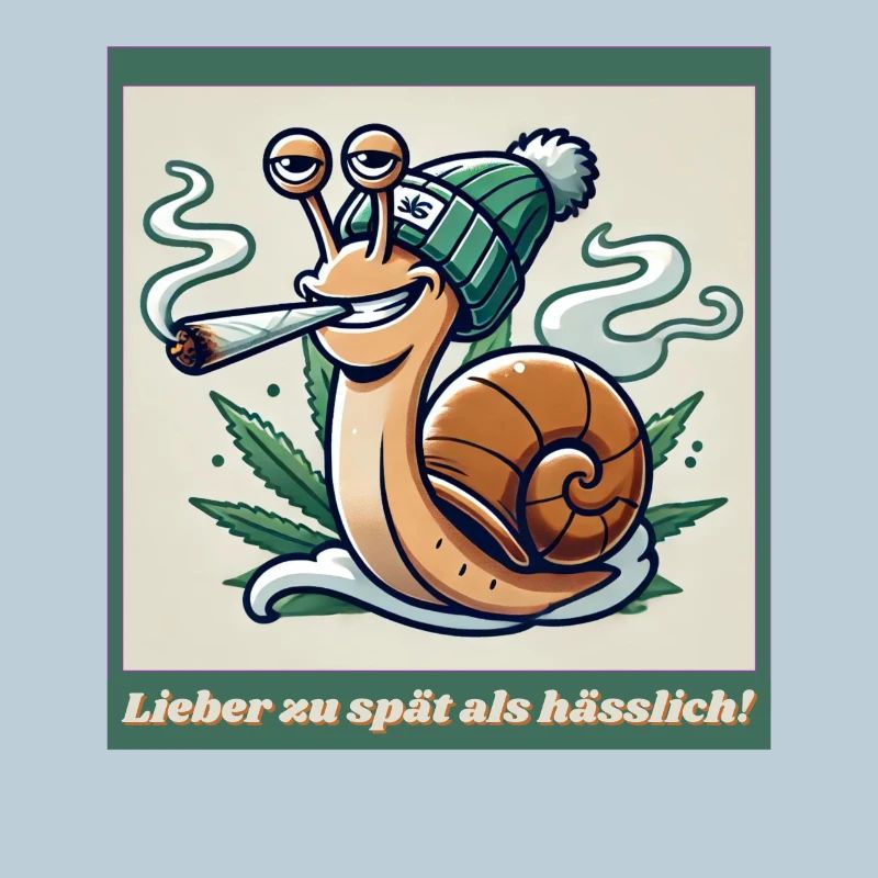 Lieber zu spät als hässlich - Ganja Schnecke Joint
