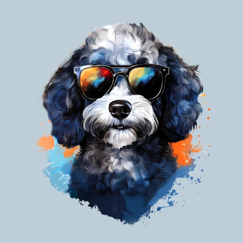 Pudel mit Sonnenbrille