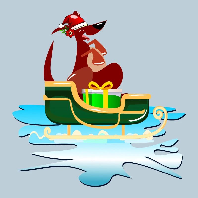 WEIHNACHTEN KÄNGURU SCHLITTEN