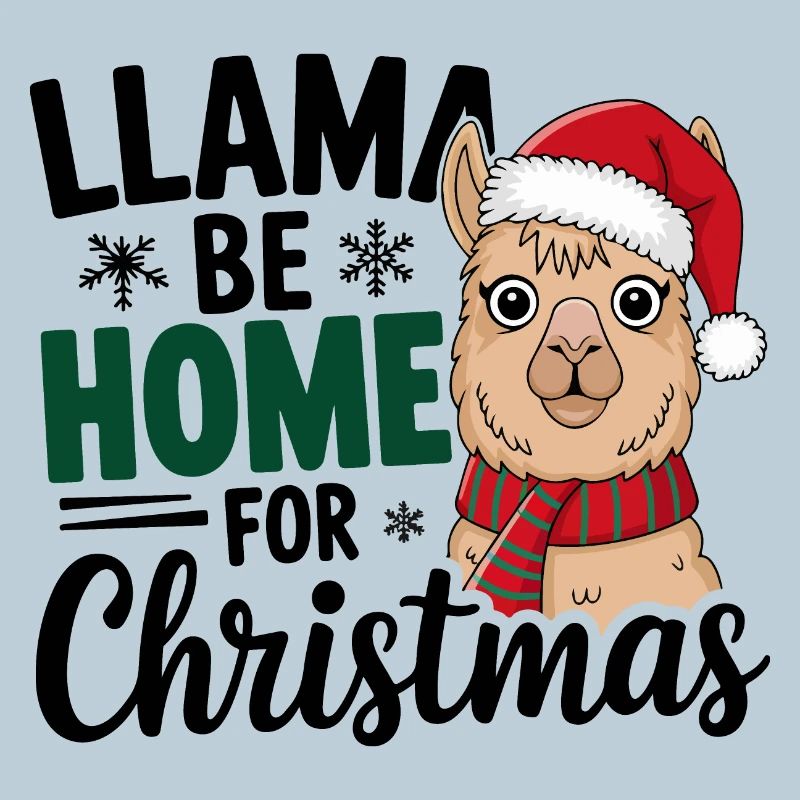 Llama Festive Christmas Design