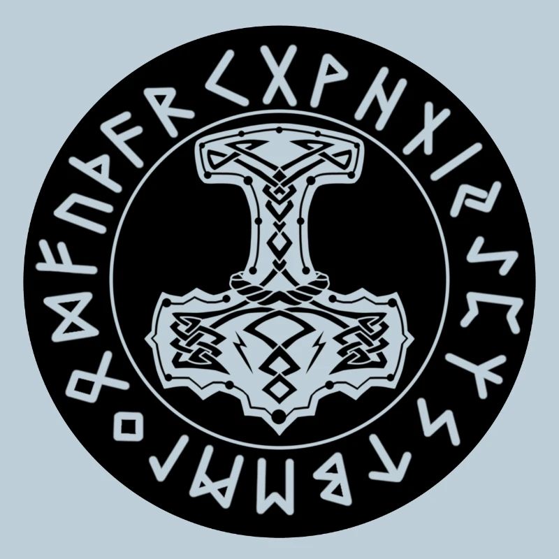 Mjöllnir schwarzer Runenkreis