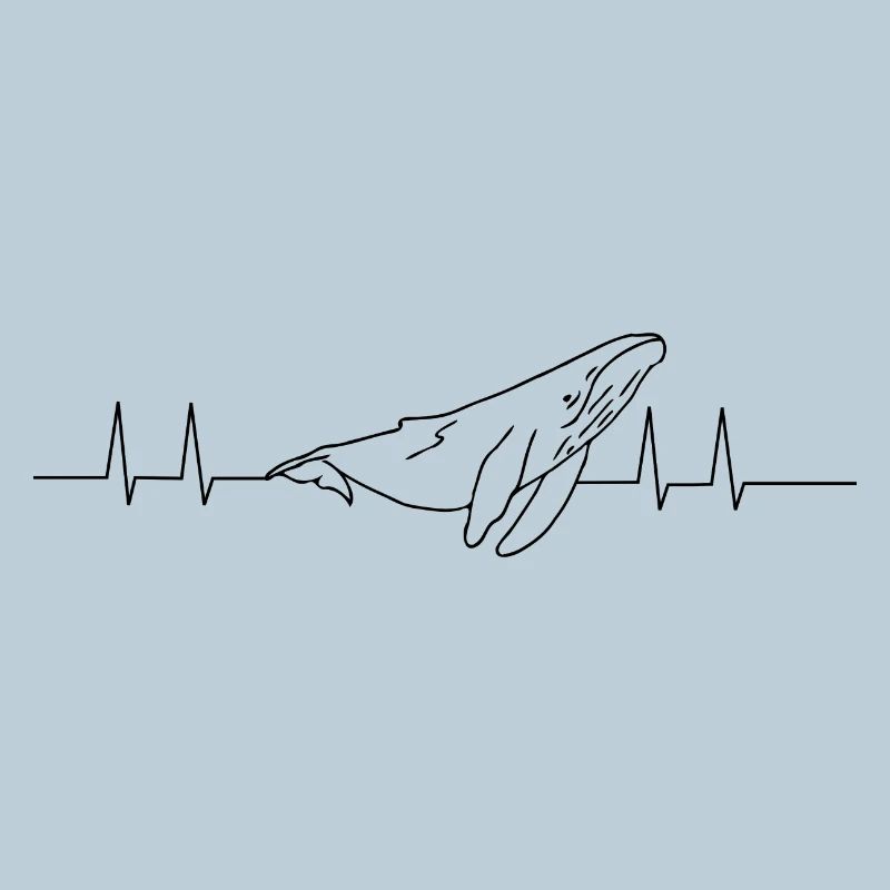 Humpback whale heartbeat dark