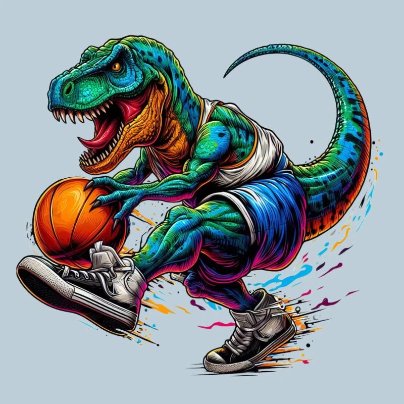 SSW34 Dino avec basket-ball