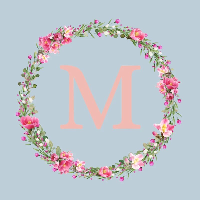 M Monogram, Couronne de fleurs, Personnalisable
