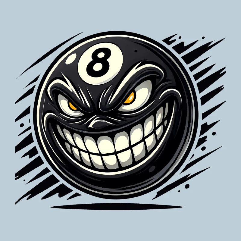 Evil 8-Ball - Le monstre de billard souriant
