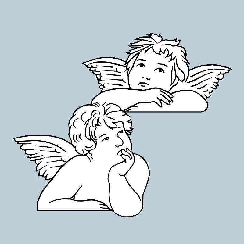 Cherubs line art