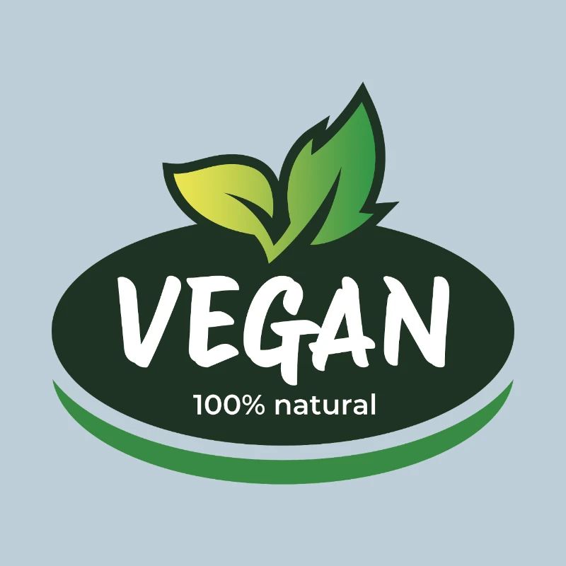 Vegan Nature Leaf Emblem