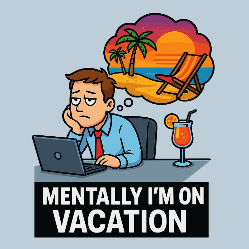 Évasion de bureau sur la plage