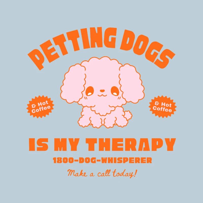 Dog therapy with coffee charm
