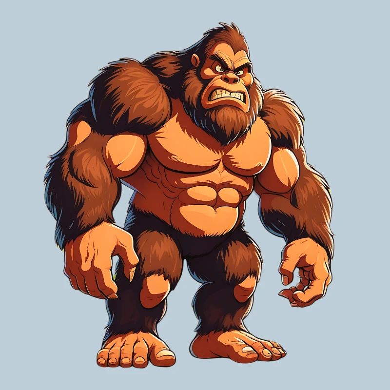 Grimmiger Gorilla-Krieger Illustration