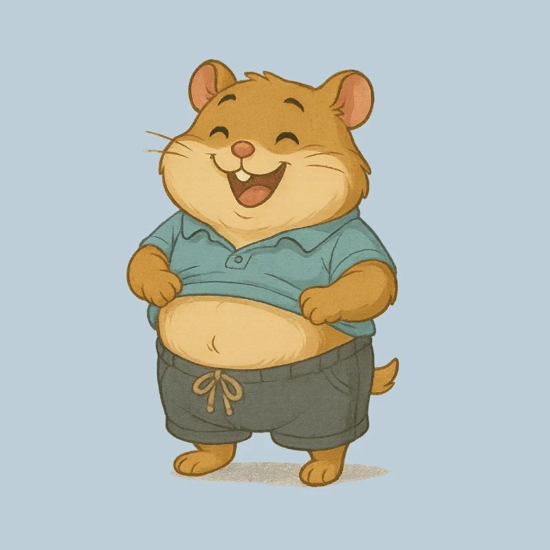Chilliger Hamster im Freizeitlook