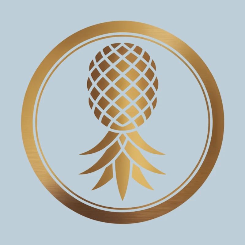 Goldenes Ananas-Logo
