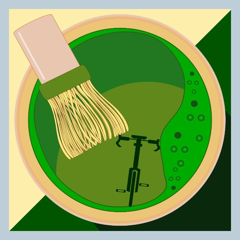 MATCHA GREEN TEA BICYCLE CYCLIST