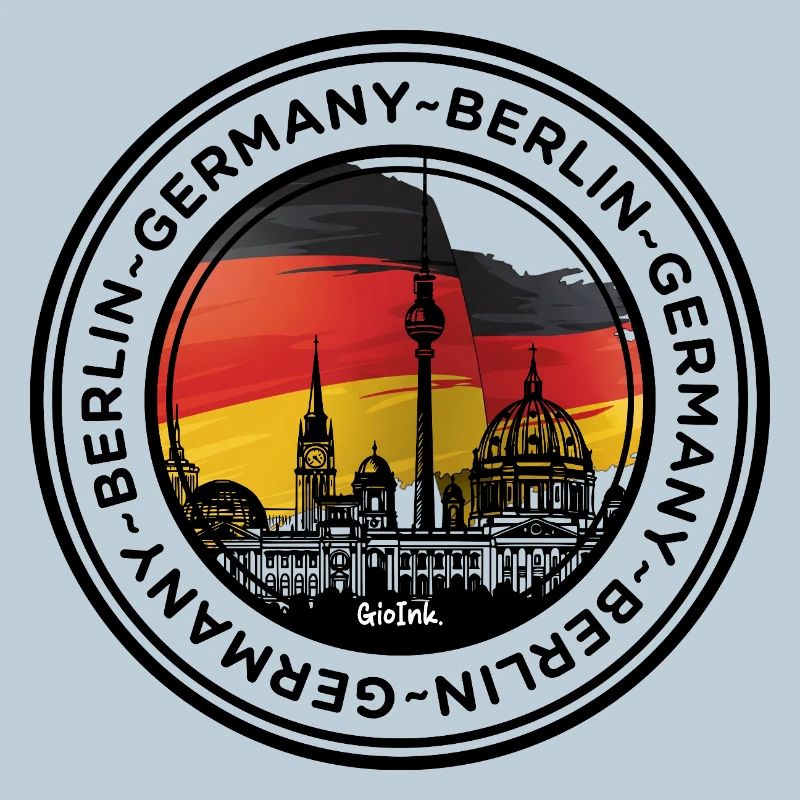 Horizon de Berlin aux couleurs du drapeau allemand