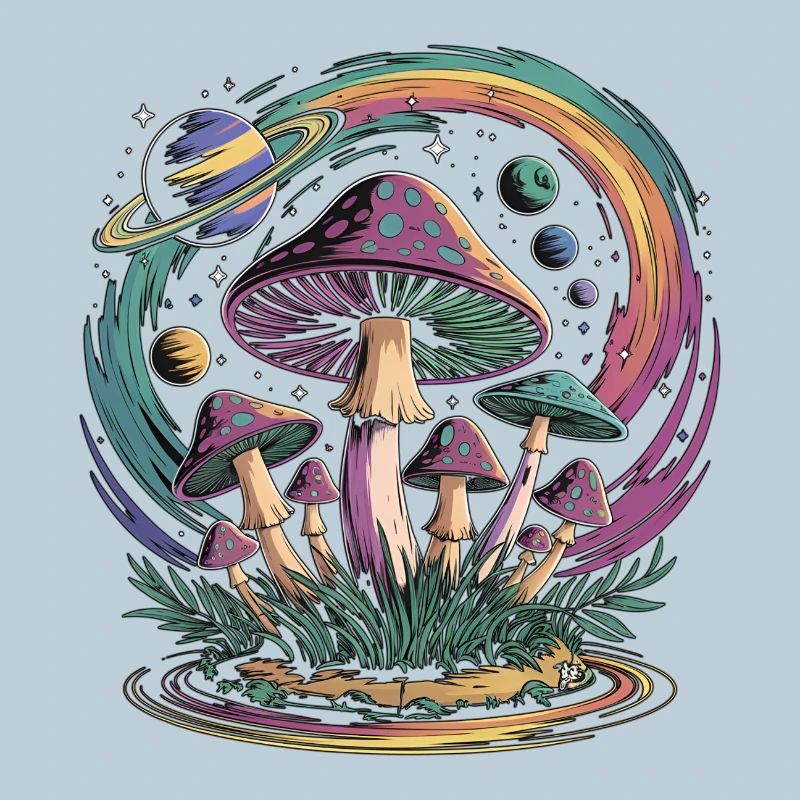 Fantaisie psychédélique de champignon de l’espace