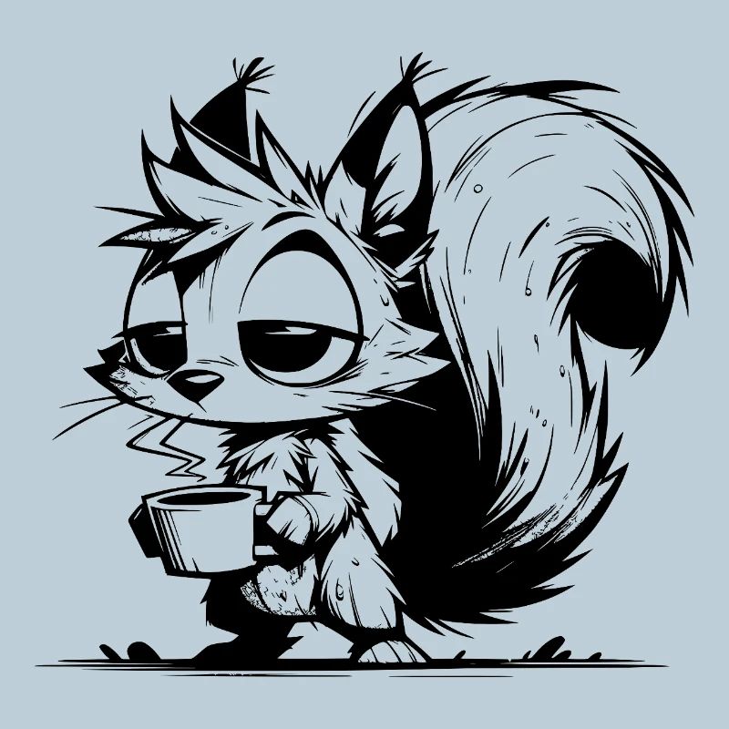 Bitte nicht stören – Eichhörnchen Kaffeezeit