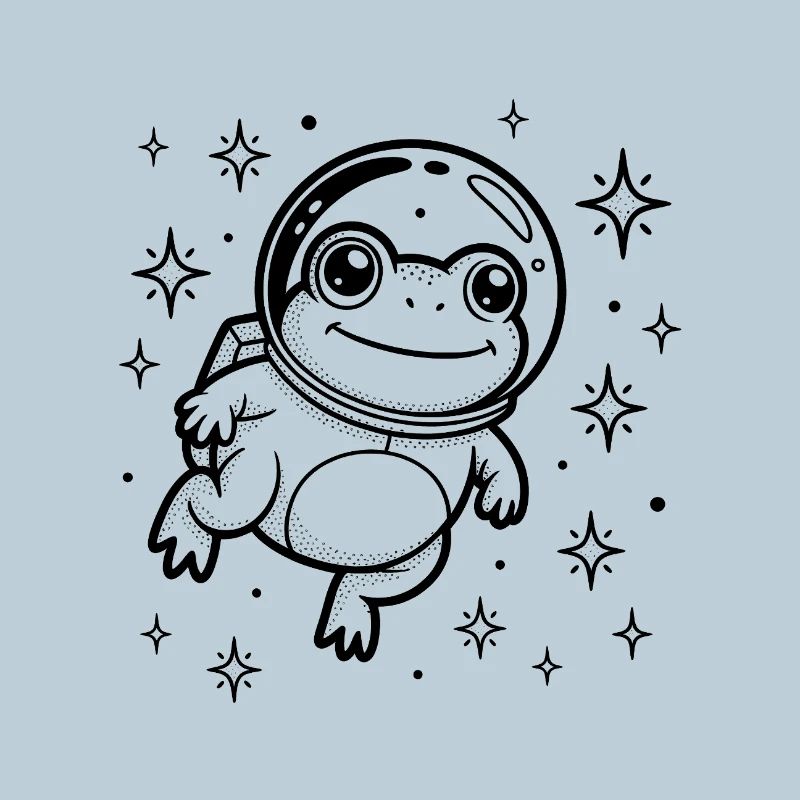 Grenouille dans l'espace - Logo Cool Astonomy