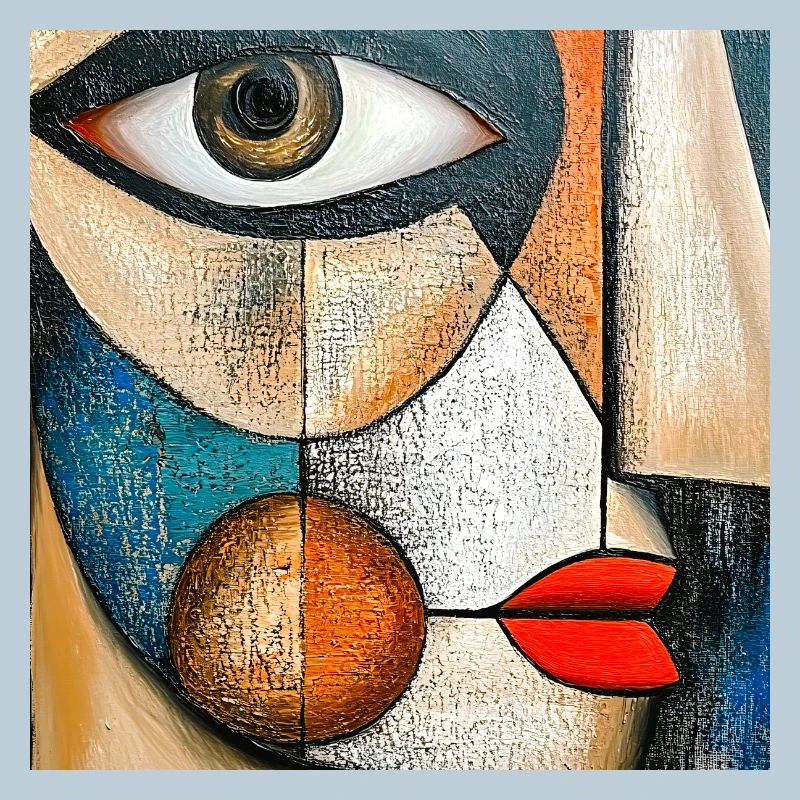 Expressive Geometric Abstract Portrait